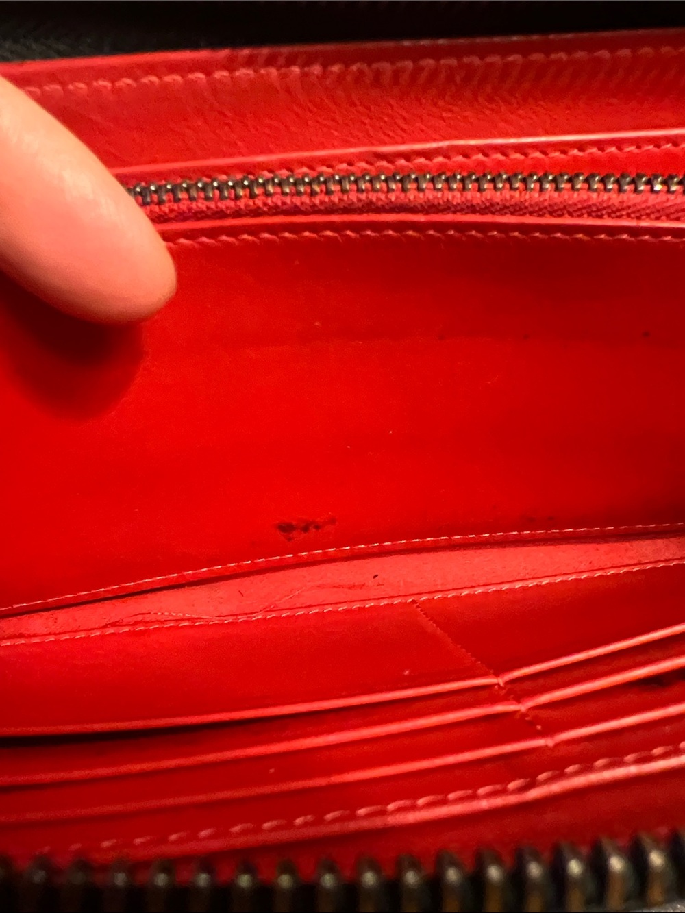 Christian Louboutin Black Studded Zip Around Wallet - Picture 15 of 16